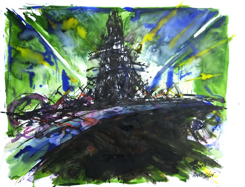 VERKEHR, Bühnenbildentwurf 2